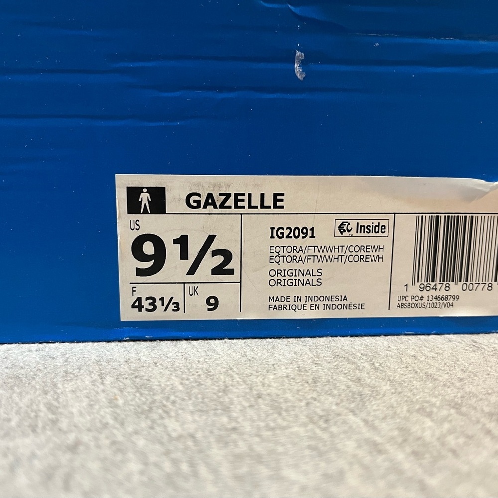 Adidas Originals Gazelle Suede Sneakers Orange/White Men’s Size 9.5 IG2091​ - Picture 11 of 11